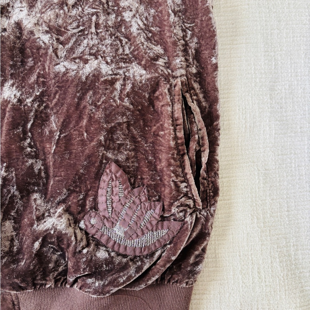 Hei Hei Anthropologie Embroderied Brown Velvet Bomber Jacket Women’s M - Picture 12 of 14